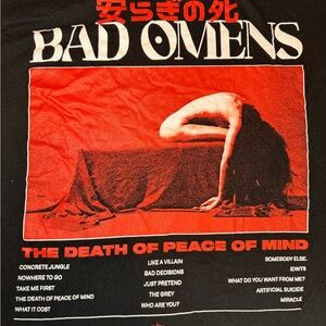 Bad omens album launch tee-size M(19x26)